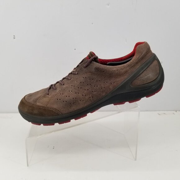 Ecco Men's Biom Grip Sneaker brown Leather Casual Shoe Urbaneering Size 46 12 - Picture 8 of 15